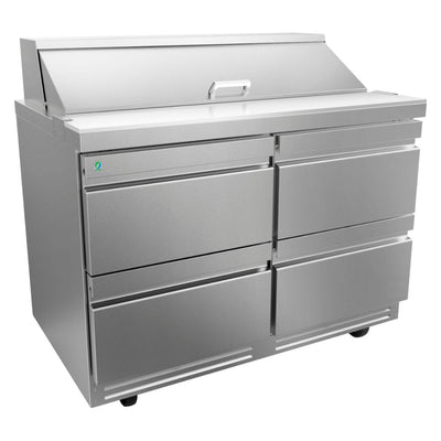 MESA REFRIGERADA ASBER APTS-48-12-D4 P HC 19111129 | Mesa De Preparación Con Refrigerante | Acero Inoxidable | 4 Cajones | Restaurante Cocinas Industriales Cafeterías Restaurante Supermercado Guarniciones Comedores Industriales Cocinas Industriales Panadería Carnicería Preparación Sushi Postres Ensaladas Baguettes mesa de preparación refrigerada cocina industrial mobiliario para restaurantes mesa de preparación con insertos gastronorm acero inoxidable Cafetería.