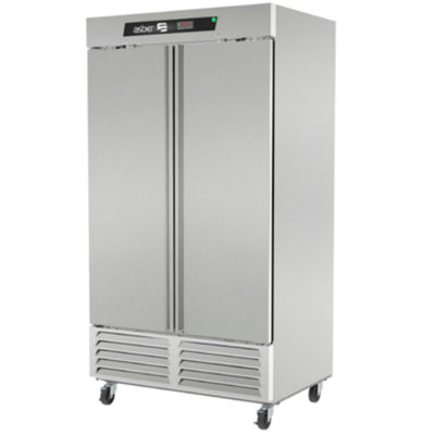 REFRIGERADOR ASBER ARR-37 HC | Refrigerador Vertical | 2 Puertas Solidas | 37 Pies Cúbicos | Acero Inoxidable | 6 Parrillas | Industrial Carnicería Abarrotes | Bar Tiendas Bistro Restaurante Lácteos Industrial Cocina Cremería Comercios Insumos Hotel Panadería Refresquero Latas Carnicería Abarrotes