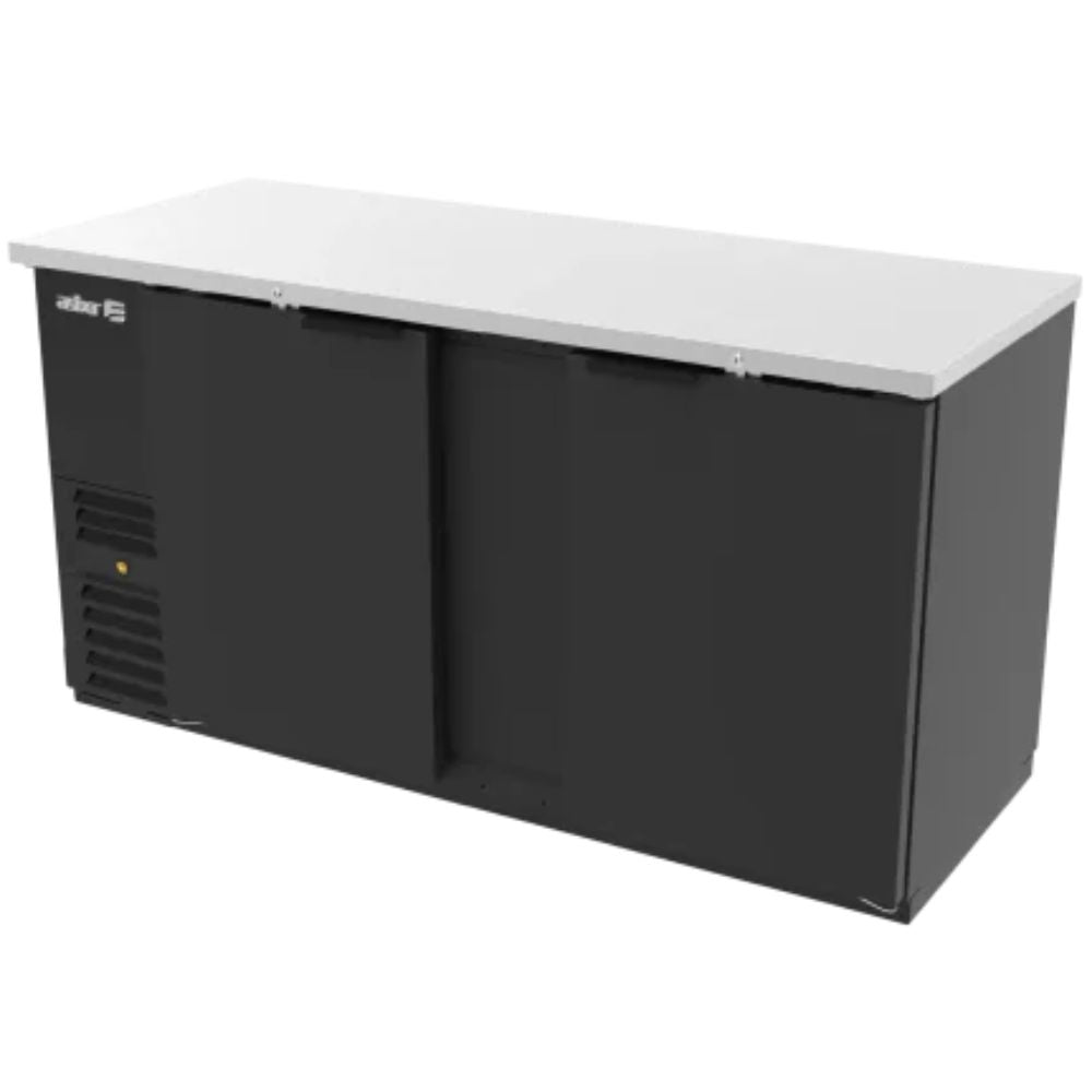 REFRIGERADOR ASBER ABBC-68 HC / S-HC | Refrigerador Contra Barra | 2 Puertas Solidas | Acero Inoxidable | 4 Parrillas | Eléctrico | Bar Barras Hotel |l Restaurante Cafetería Bar Bebidas Frías