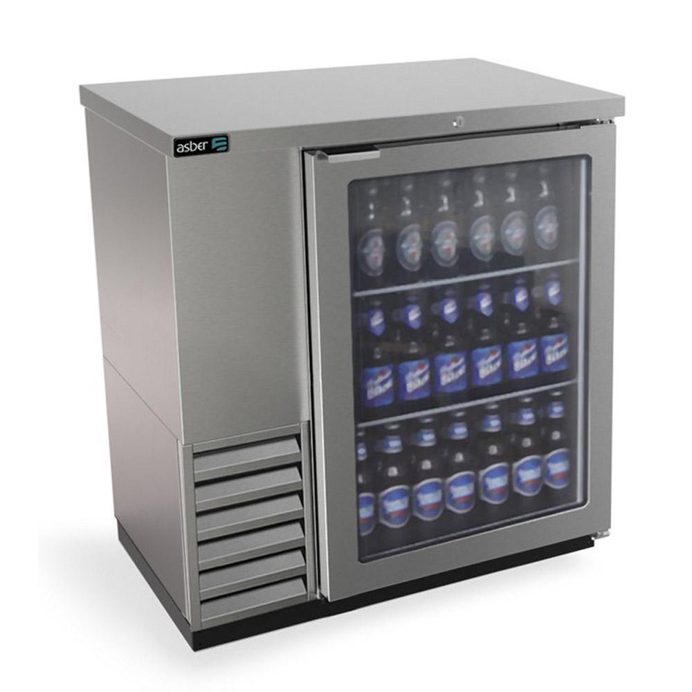 Asber ABBC-24-36-G HC / SG-HC Refrigerador Contra Barra Frente 90.9 cm 1 Puerta Cristal. Ideal para restaurante, cocina, cocina industrial, comedor, comedor industrial, banquetes, refrigerar, congelar, conservar, bebidas, carnes, para cremería, carnicería, negocio, etc. Envíos seguros a todo México. Cotiza hoy mismo.
