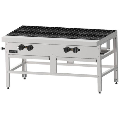 ESTUFÓN ASBER AESP-2-4 | Estufón a Gas | 4 Quemadores | Acero Inoxidable | Cocina Restaurante Hotel | Taquería Restaurante Negocio Alimentos Uso Industrial Tipo Fogón Uso Industrial