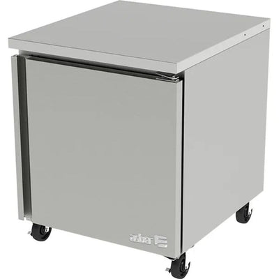 MESA ASBER AUTR-27 HC |  Mesa Refrigerada Bajo Barra | 1 Puerta Solida | Acero Inoxidable | Gris | 1 Parrilla | Restaurante Cocina Cafetería Bar Hotel Restaurante Conservador Bebidas MRBBS-28-1S
