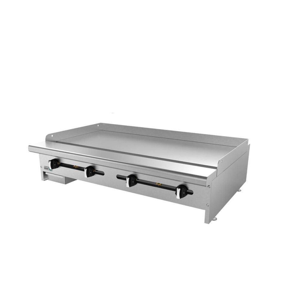 Asber Aemg-48-H Plancha Gas 4 Quemadores Acero Inoxidable. Ideal para carne, pollo, tacos, hamburguesas, hot dog, tacos de barbacoa, tacos dorados, tortas, paninis, restaurante, comedor, cocina, Industriales, Negocio, Fonda, etc. Envíos seguros a todo México. Cotiza hoy mismo.