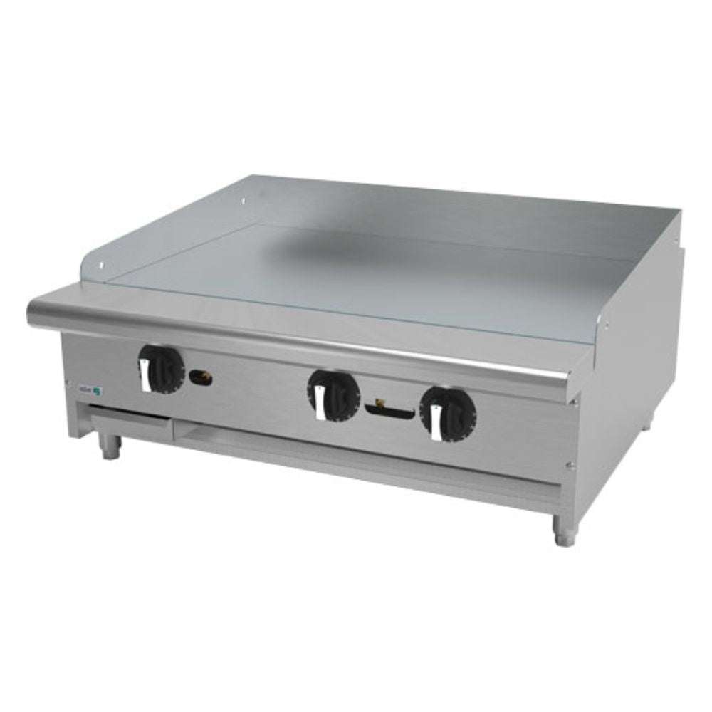 Asber Aetg-36-H Plancha Termostatica 3 Quemadores Acero Inoxidable - Planchas - ASBER - KitchenMax Store