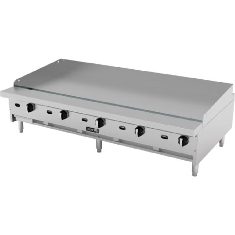 Asber Aetg-60-H Plancha Gas Termostatica 5 Quemadores Acero Inoxidable - Planchas - ASBER - KitchenMax Store